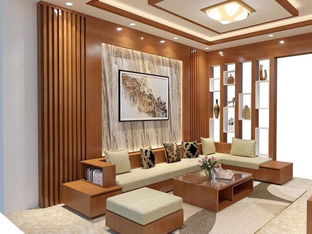 Tấm ván nhựa PU trang trí phòng khách