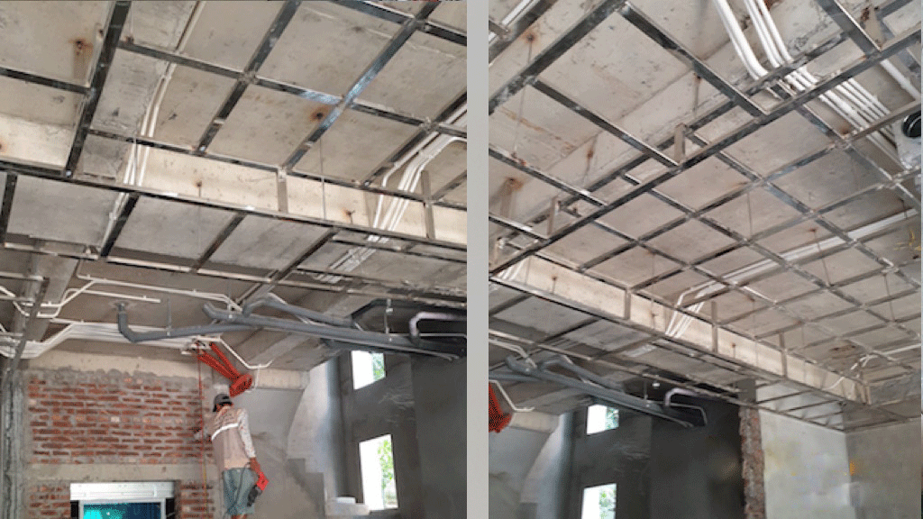 Thi công khung trần